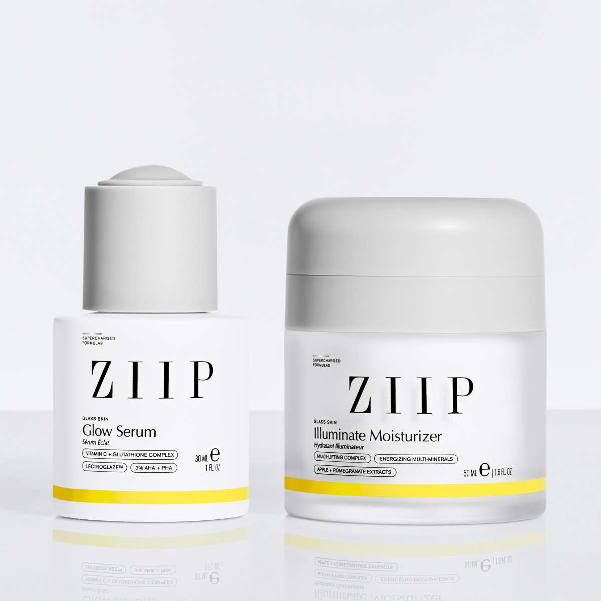 ZIIP Glow Serum and Illuminate Moisturizer bundle